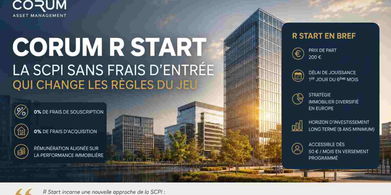 Corum R Start : la SCPI sans frais d’entrée qui veut changer les règles du jeu